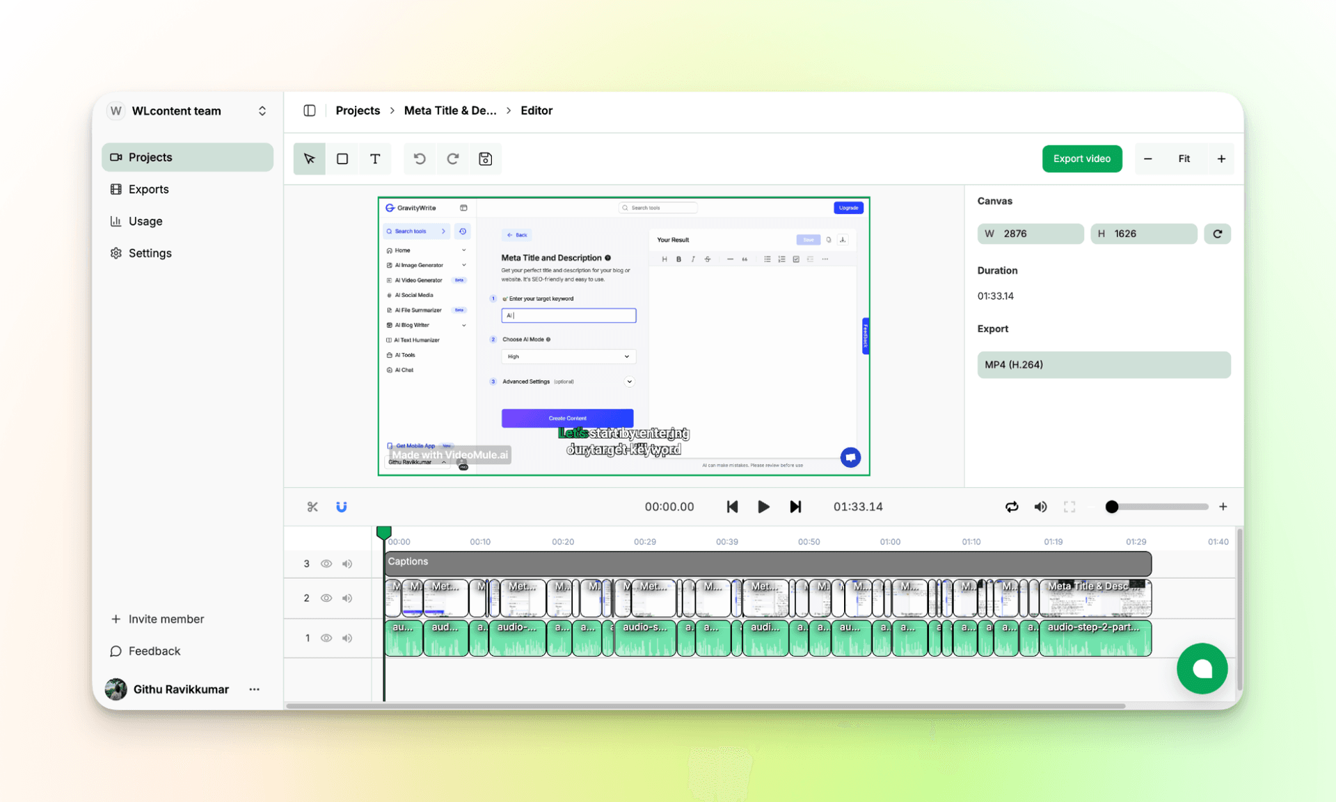 Edit the AI-Generated Tutorial Video