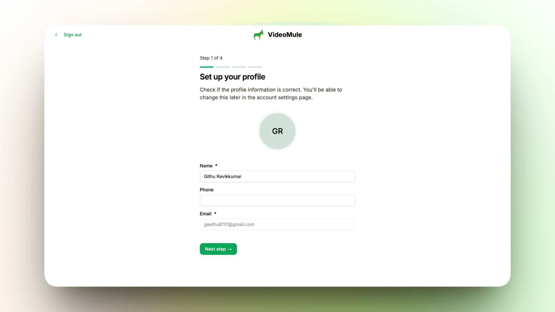 Setup Your Profile & Create your Organization